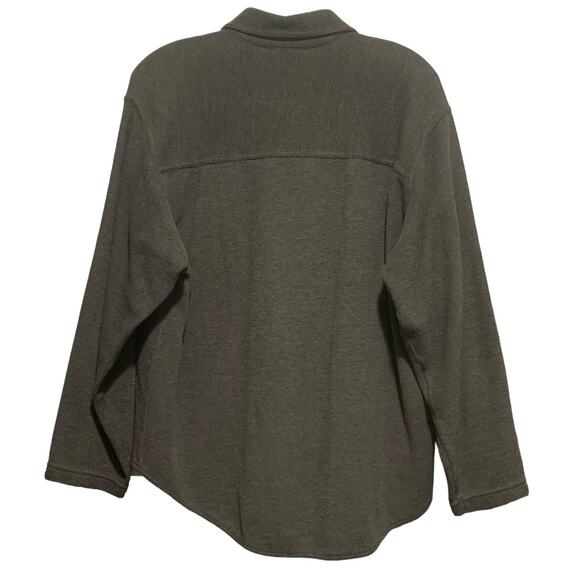 Women's DISNEY Top Sz M Eeyore Embroidered Button Down Shirt Gray Pooh Character - Picture 10 of 10